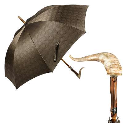 Зонт-трость Pasotti Mutton Horn Milford Beige фото 1