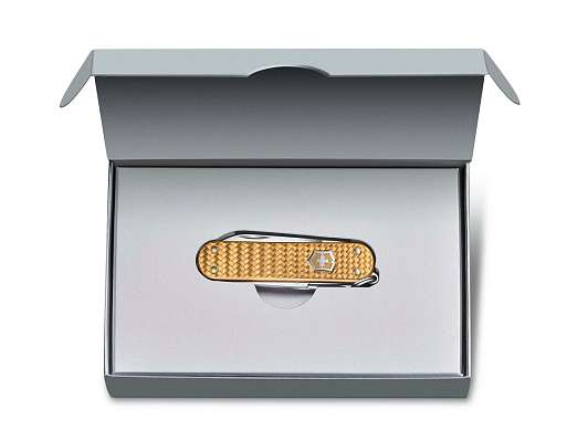 нож 0.6221.408G нож-брелок Classic Precious Alox-Brass Gold фото 5