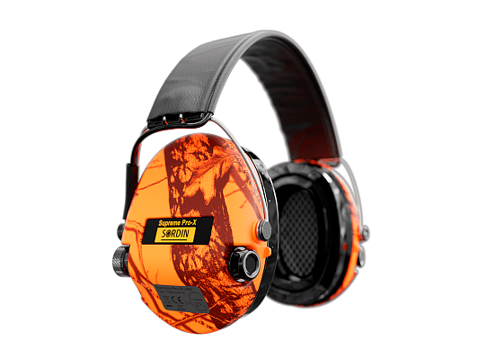 Наушники активные MSA Sordin Supreme Pro-X with LED Blazer (оранжевые/черная кожа) 75302-X-09 фото 2