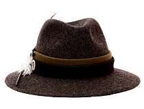 Шляпа с пером Lodenhut 1013 grey 57