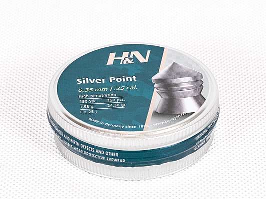 Пули для пневматики HN Silver Point кал. 6,35mm 1.58г фото 1