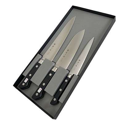 Набор из 3-х Кухонных ножей TOJIRO GIFTSET (FT-032),  в подарочной упаковке  фото 2