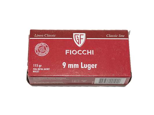 Охотничий патрон 9 мм Luger Fiocchi 115/7.45 FMJ 70938000 (50) фото 1