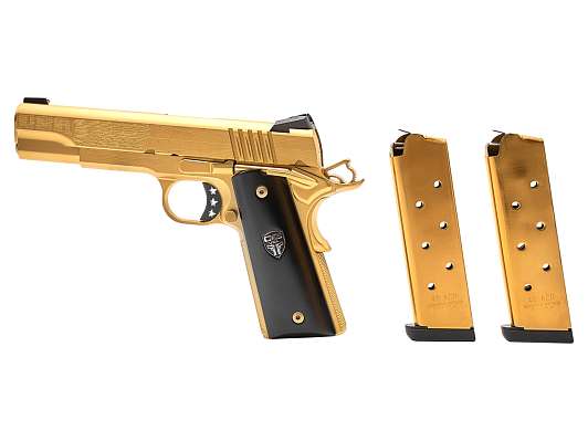 Спортивный пистолет Cabot Guns Government 1911 .45 ACP American Joe - Collector's Grade Full Size, Special Gold фото 7