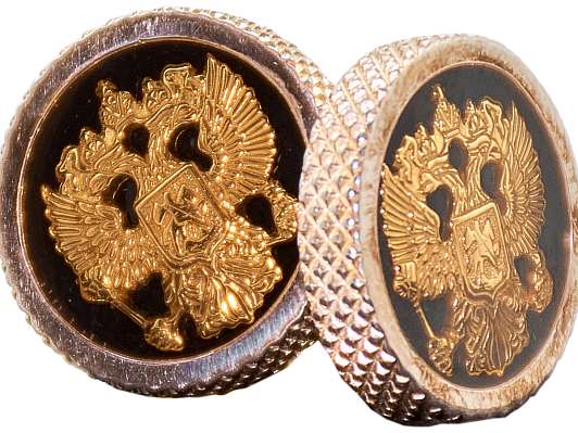 41476 Запонки 925 с гербом (Золото 999.9, 0,02 гр.; 2300012578749) фото 2