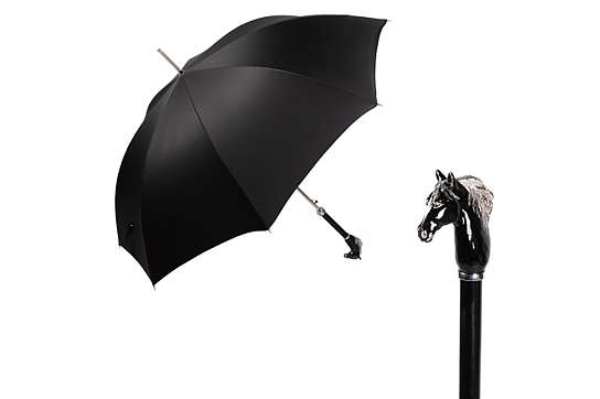 Зонт-трость Pasotti Cavallo Cell Black фото 1
