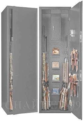 Шкаф метал оружейный усиленный сейф. типа Снайпер-69 цвет серый фото 1