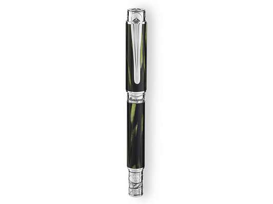 "Хэмингуэй" ручка чернильная зеленая серебро фото 1