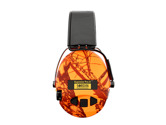 Наушники активные MSA Sordin Supreme Pro-X with LED Blazer (оранжевые/черная кожа) 75302-X-09 фото 3