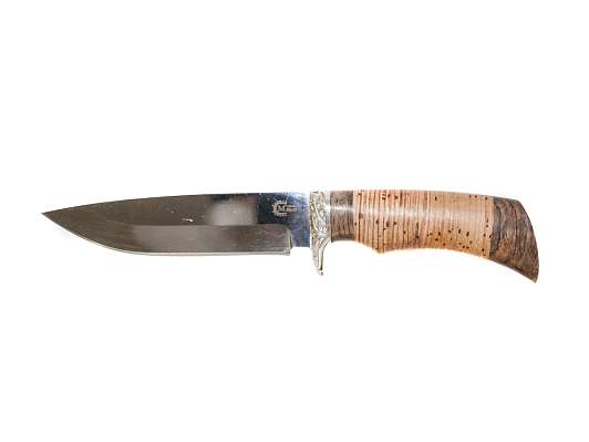 Нож Лазутчик, ст.65х13, береста, литье (679) фото 1