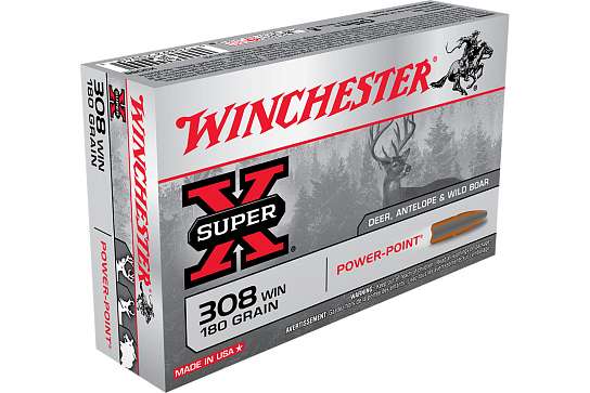 Охотничий патрон .308W Winchester 180/11.7 Super-X Power-Point (20) фото 1