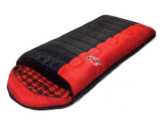 Спальный мешок MAXFORT PLUS L-zip от -15С (одеяло с подголов фланель 195+35х90 см) фото 1