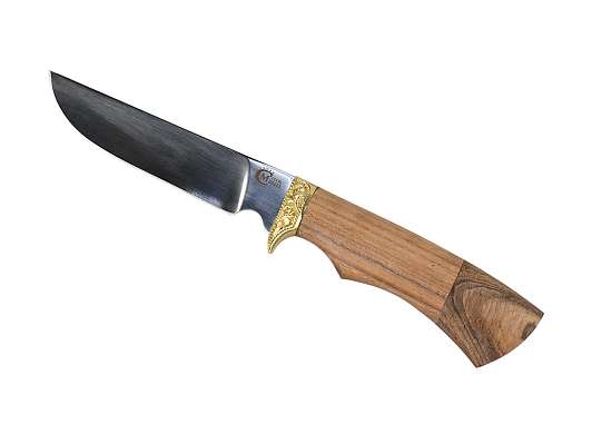 Нож Пластун, ст. 65х13, литье, рукоять из ценных пород  дерева (0994) фото 1