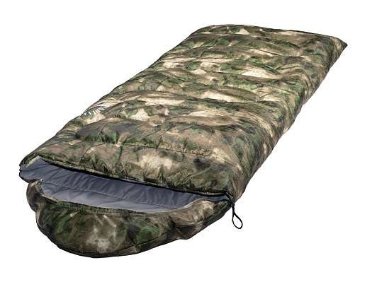 Спальный мешок TRAVELLER camo R-zip от -12С (с подголовником 230х90 см) фото 1