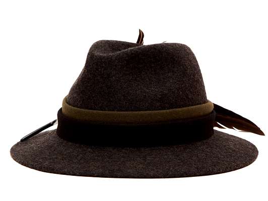 Шляпа с пером Lodenhut 1013 grey 57 фото 3
