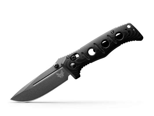BM237GY-1 Mini Adamas - нож  склад, черная рукоять G10, клинок CruWear фото 1