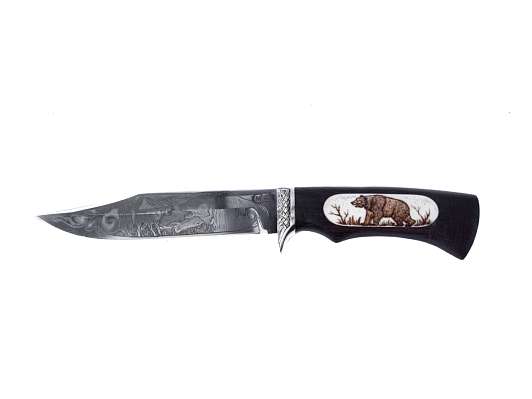 Нож Лидер, кован, ст95х18, венге,литье, кость, гравировка (2980) фото 1