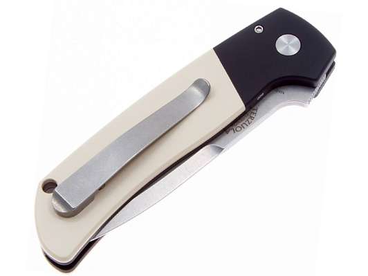 PTBT2751 Terzuola ATCF- нож автомат, рук-ть TUXEDO , клинок Magnacut, стоунвош,титан. клипса фото 4