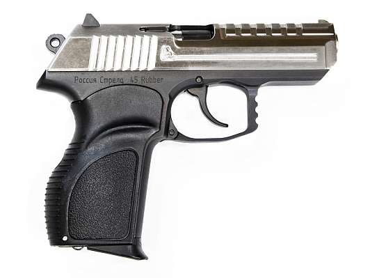 Травматический пистолет М-45 (рамка нержавеющая сталь) к.45 Rubber ООП фото 5