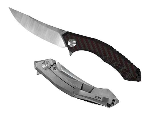нож K0462 - нож скл. титан/карбон, сталь CPM-20CV, сатин фото 5